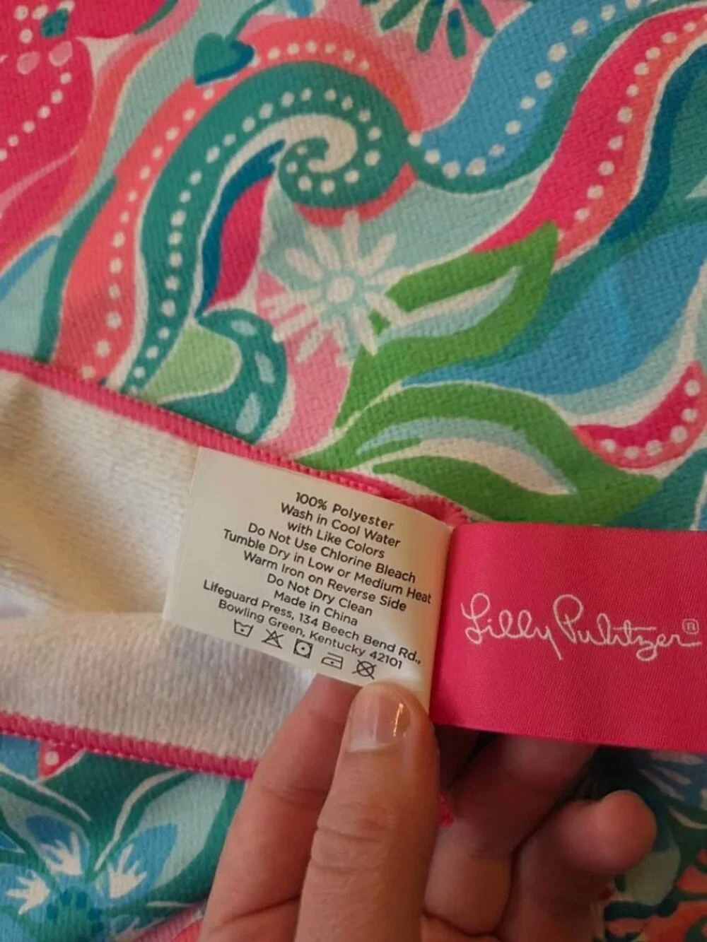 Microfiber Lilly Pullitzer beach towel new without tags